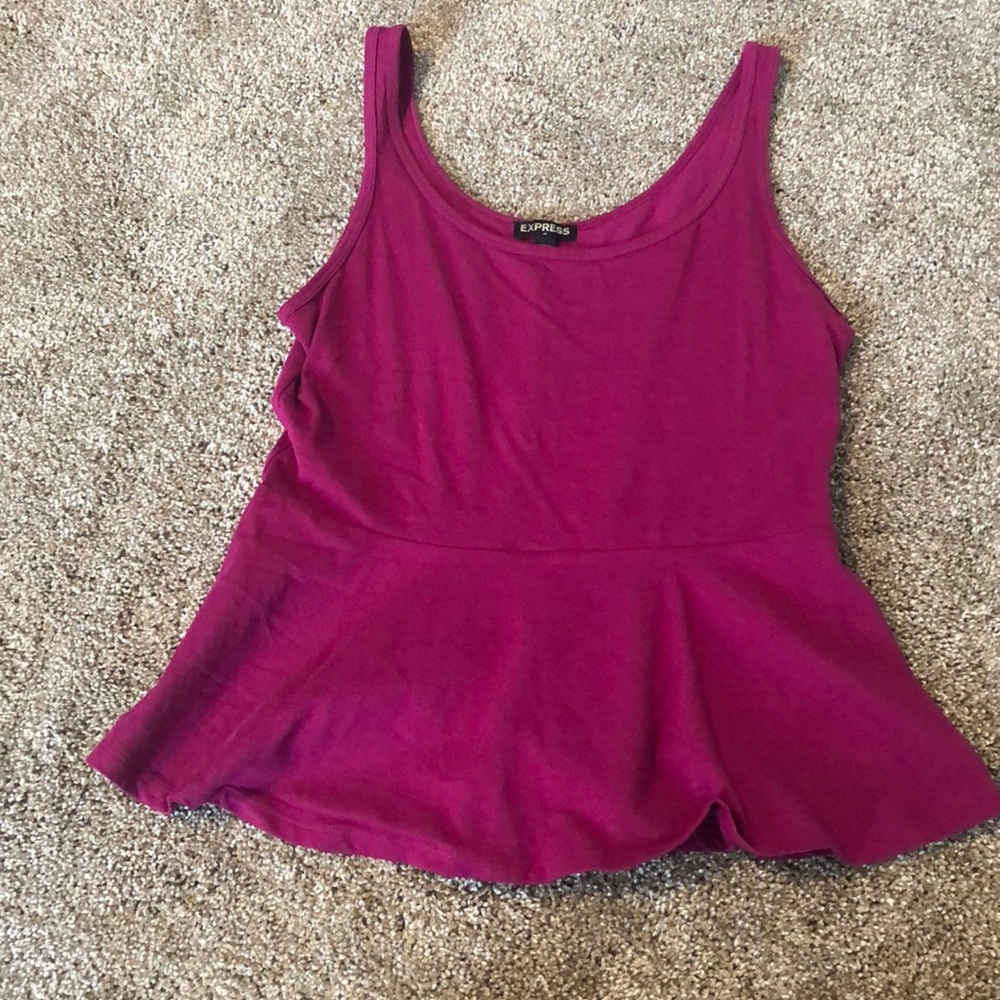 Women’s fuchsia peplum top